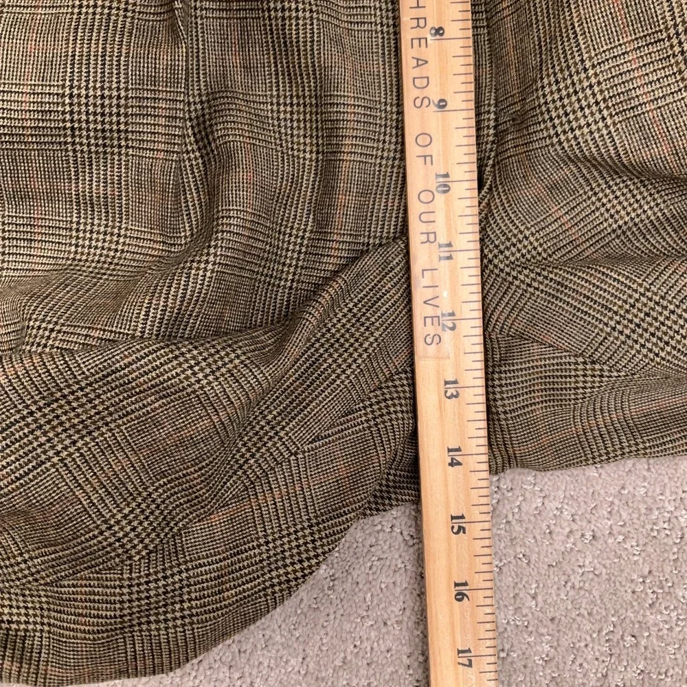 Brooks Brothers Mens‎ 38W 28L Brown Glen Plaid Career Trousers Worsted Wool